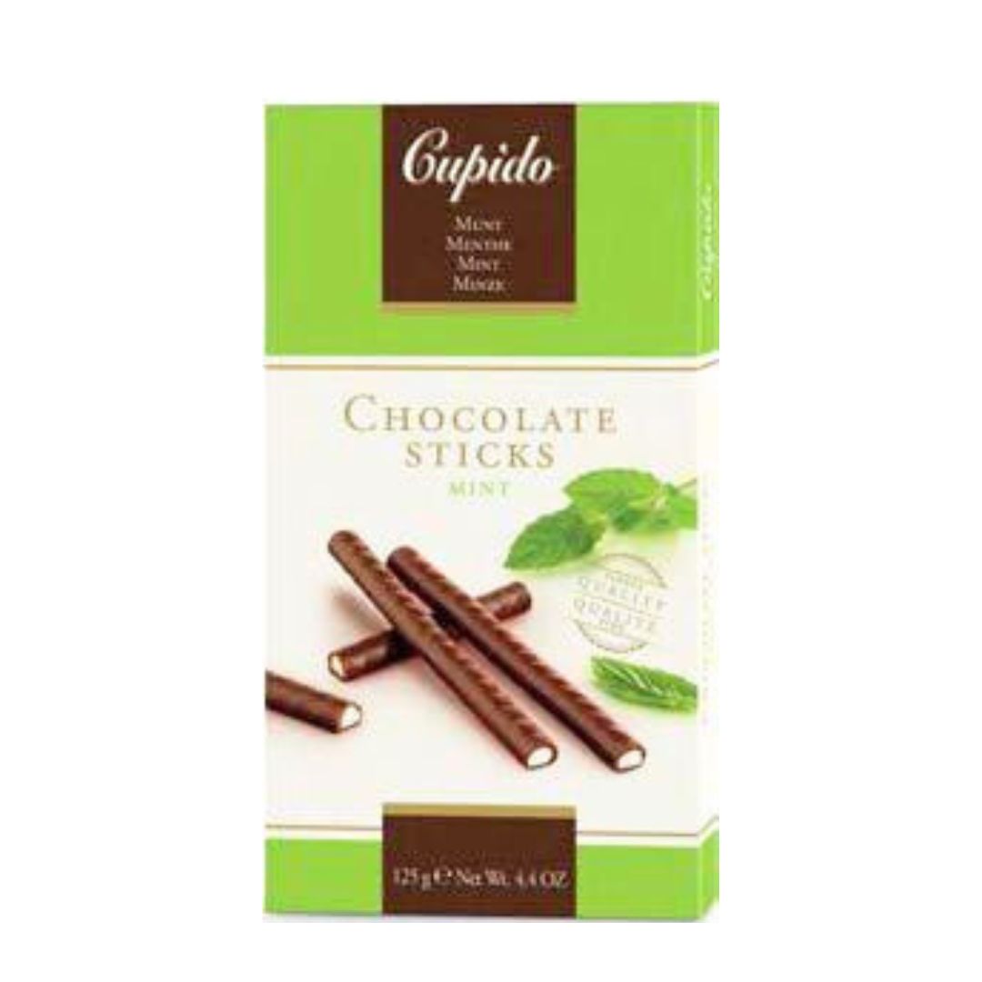 CUPIDO CHOCOLATE STICKS MINT 125 Grams