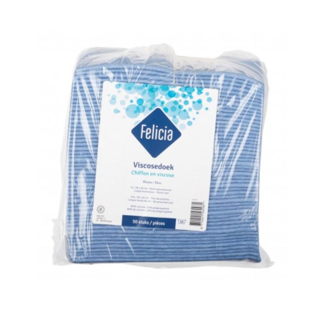 Felicia cleaning cloth viscose blue 1 x 50 St