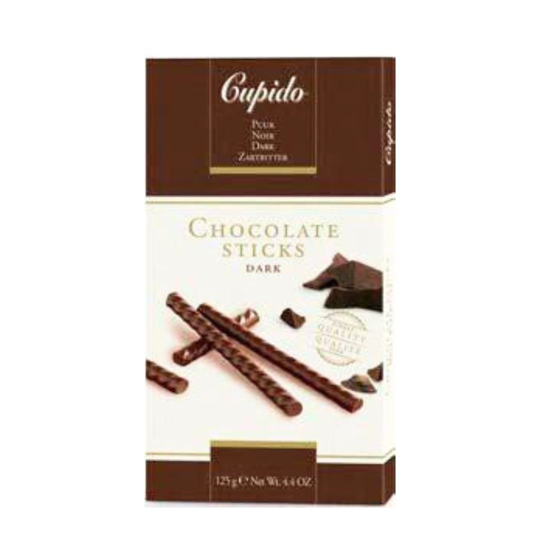 CUPIDO CHOCOLATE STICKS DARK 125 Grams