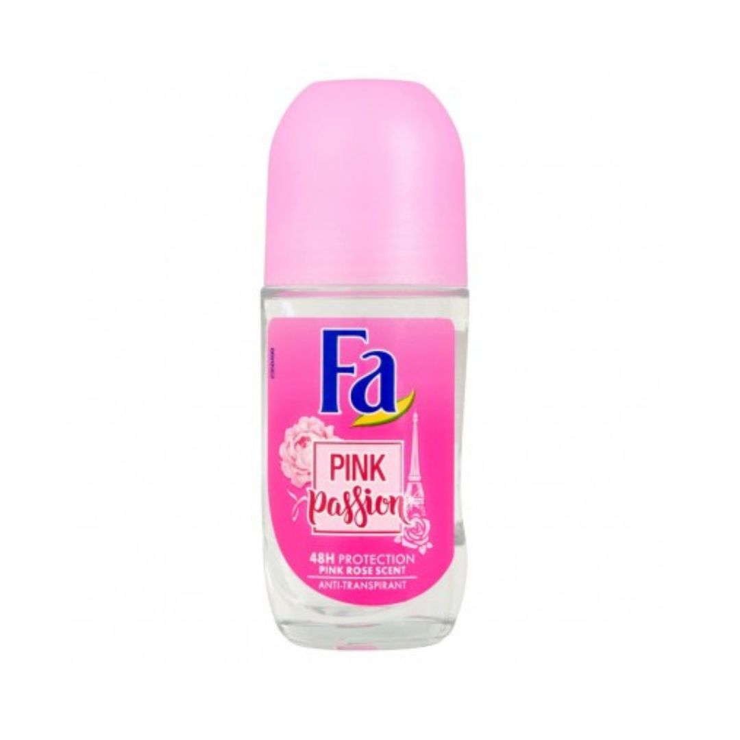 Fa Deo Roll-On Women Pink Passion, Glass Bottle 50 ml / 6