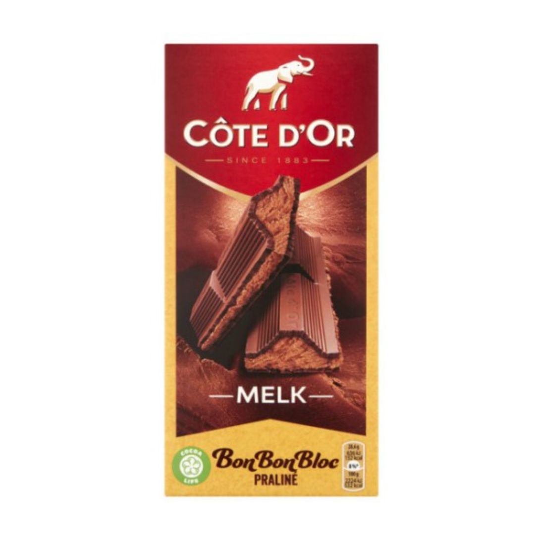Cote d'Or Bonbonbloc Melk Praline 200 Grams
