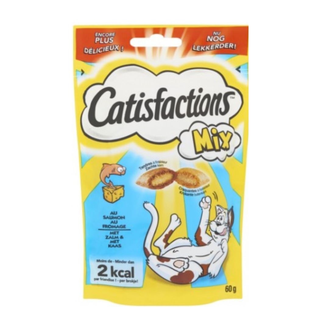 CATISFACTIONS MIX ZALM & KAAS 60 grams