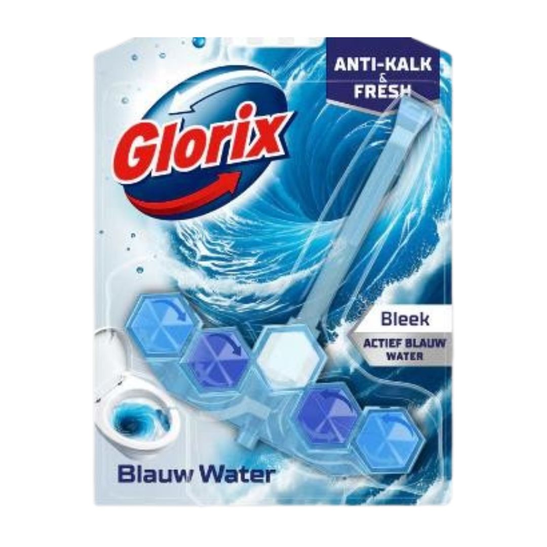 Glorix Toilet Block Blue Water Bleach 7 x 53 Gr
