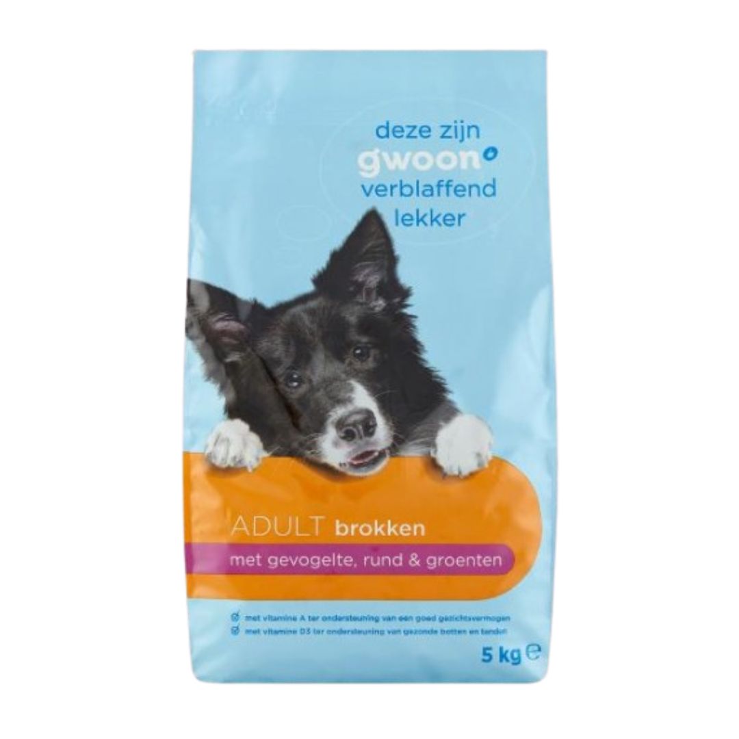 G'woon Adult Dog Chunks Poultry & Vegetables 3 x 5 Kg