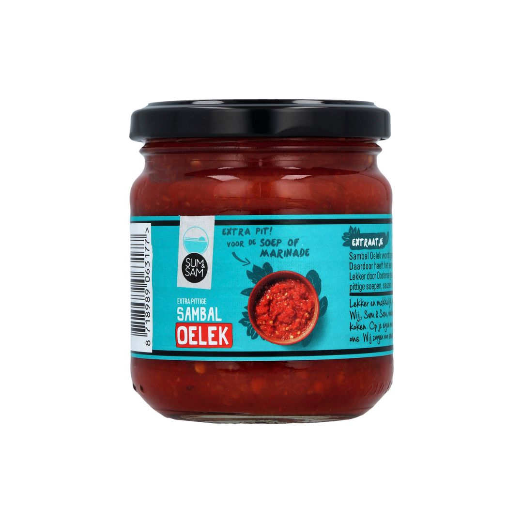 SUM & SAM SAMBAL OELEK EXTRA PITTIG 280 Grams