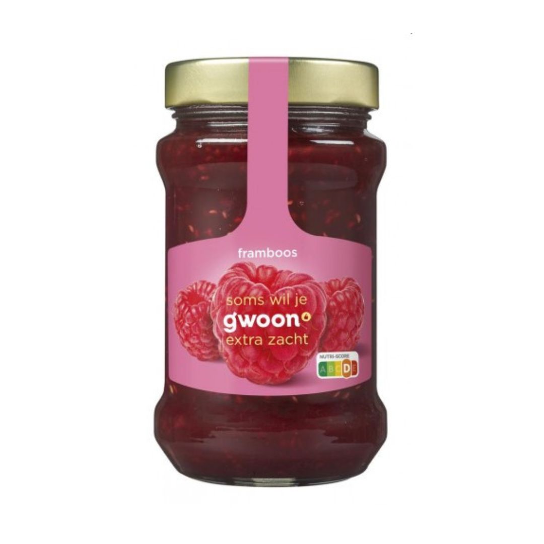 G'woon Extra Jam Framboos 6 x 450 Gr