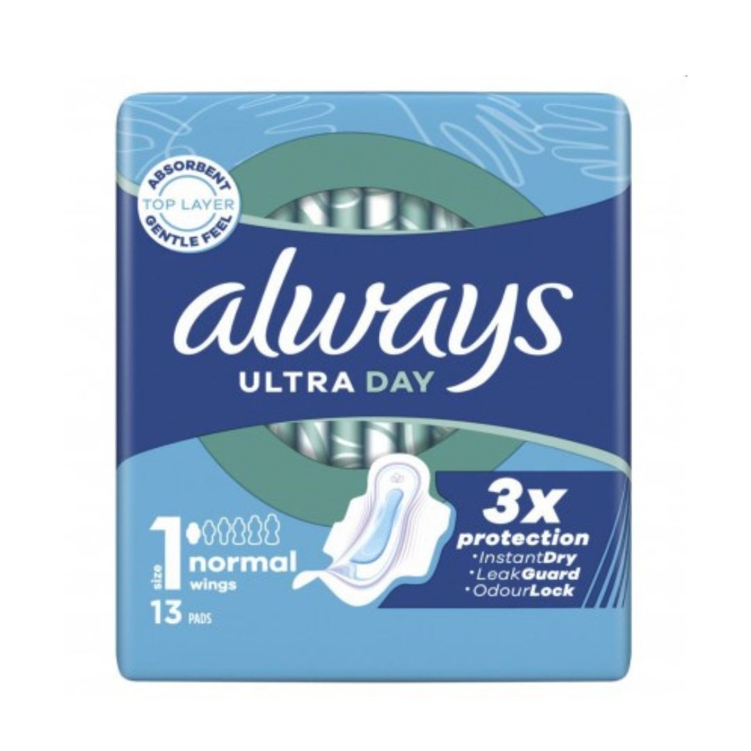 Always Ultra Day pads Normal Wings Size 1 / 16 x 13 St