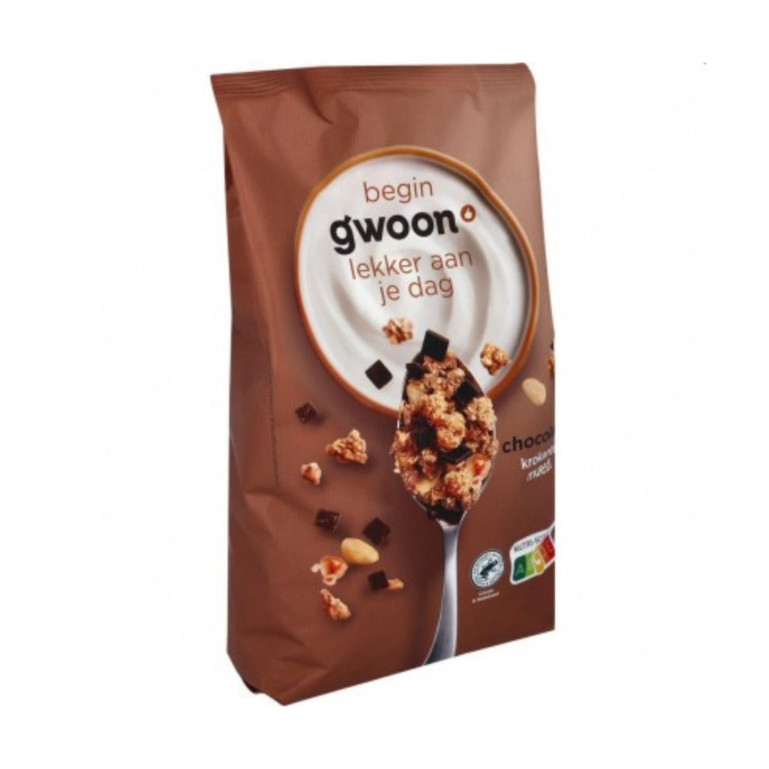 G'woon Crunchy Muesli Chocolate 900GR / 5