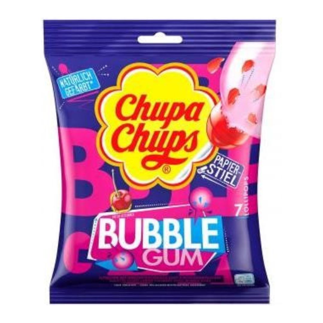 Chupa Chups Lollipop with Bubblicious Chewing Gum 165 Gr