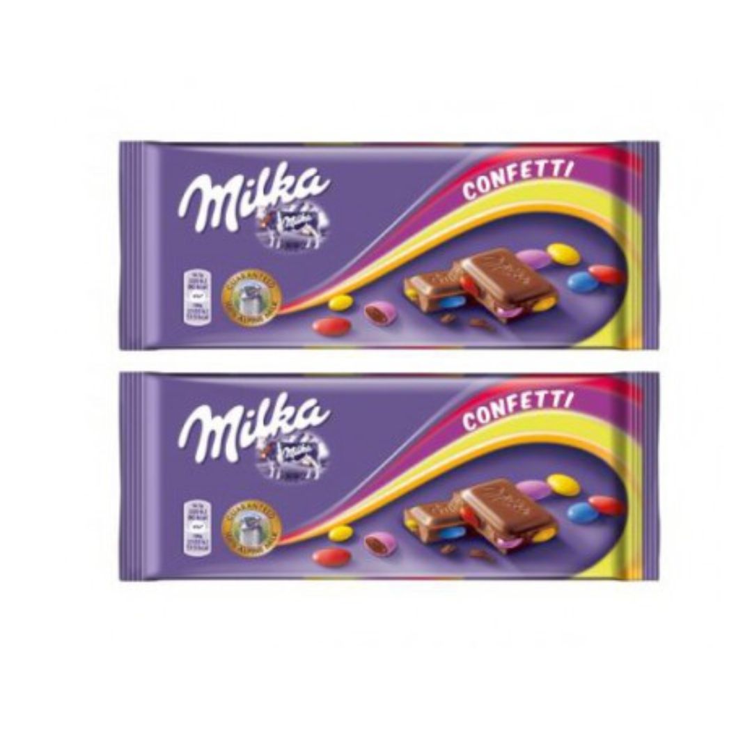 MILKA CHOCO TABLET CONFETTI 100 grmas