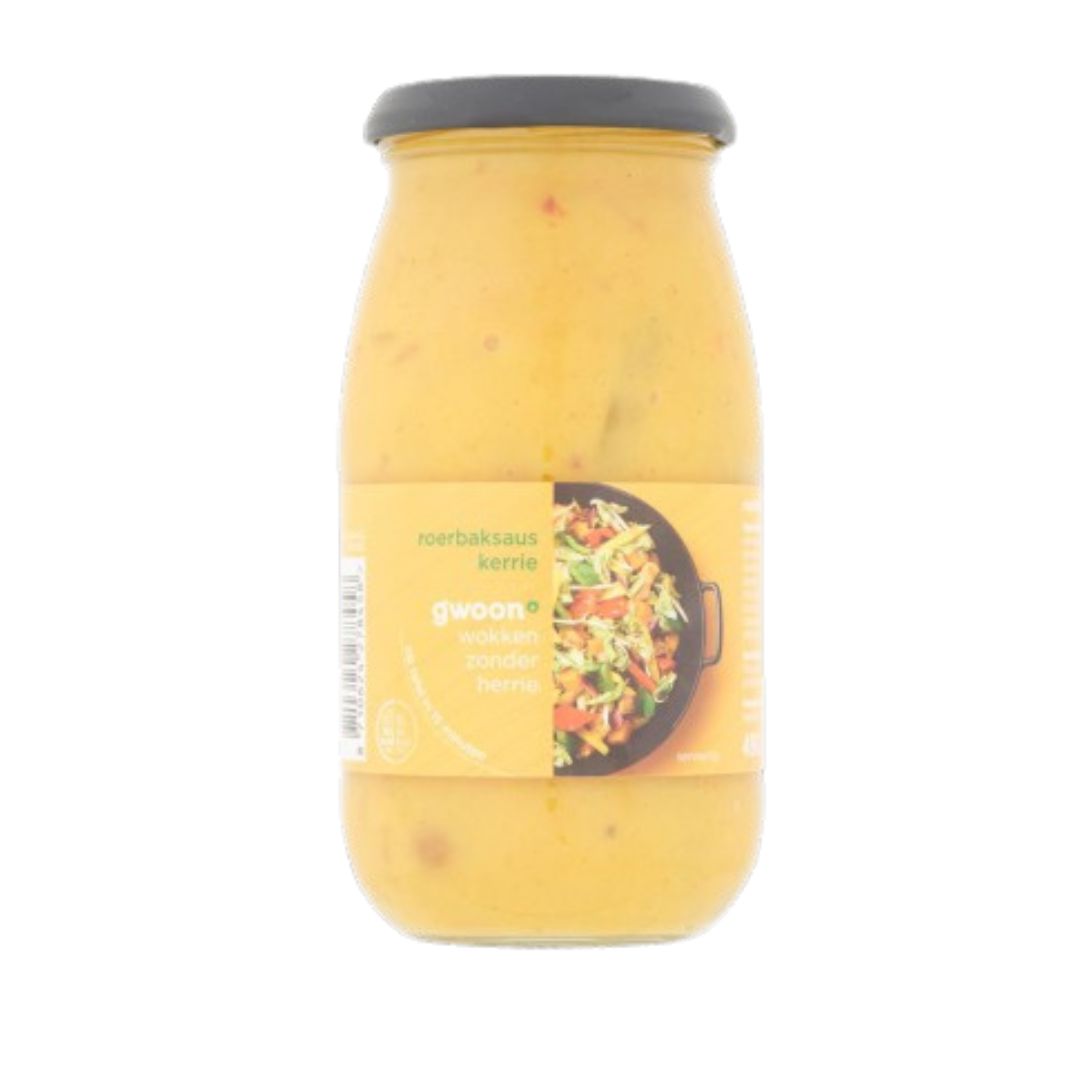 G'woon StirFfry Sauce Curry 490gr / 6