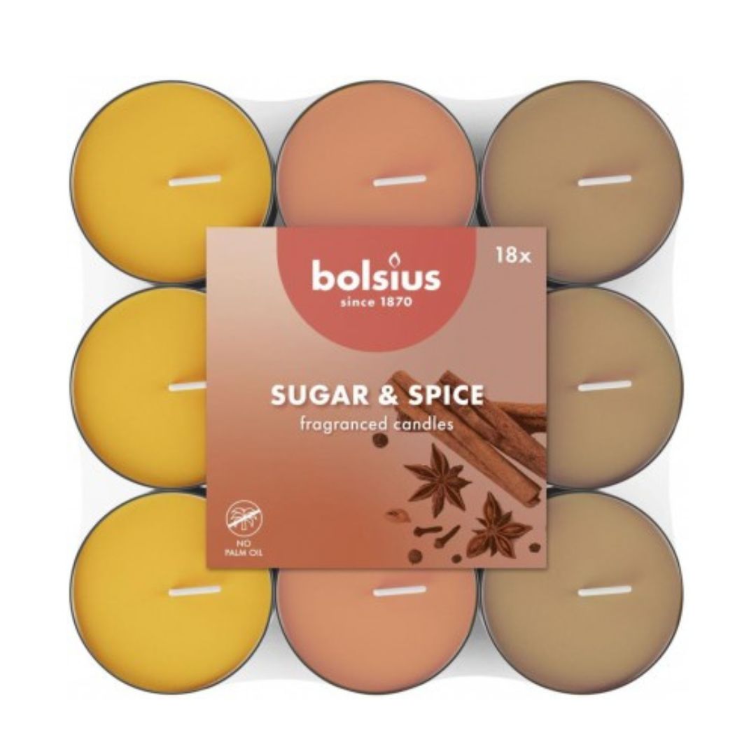 Fragrance tealight 3.5U Sugar & Spice Pack 18 x 8