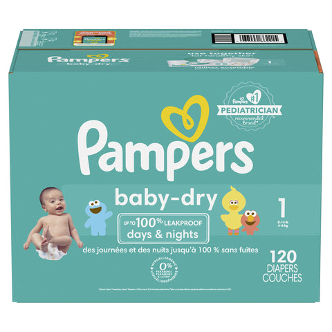 PAMPERS SUPER Size1 120CT