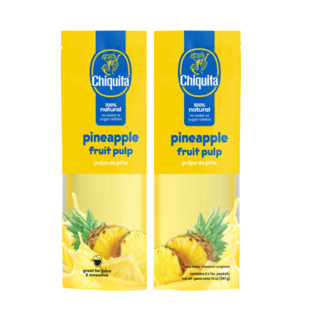 CHIQUITA- FROZEN PULP PINA-PINEAPPLE TWIN PACK 2 X 7 oz / 12