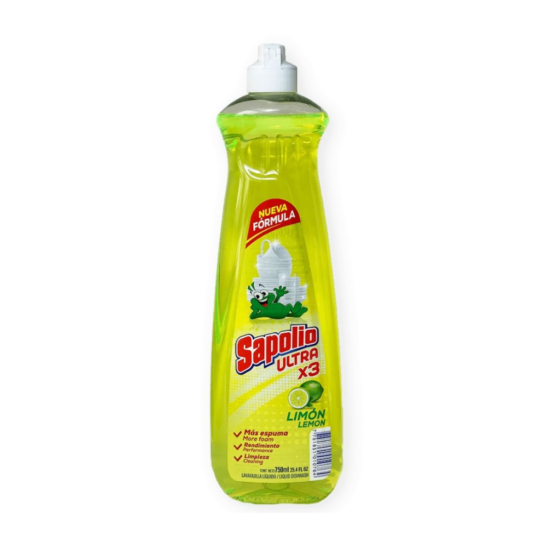 SAPOLIO DISHWASHING LIQUID LEMON 750 ML