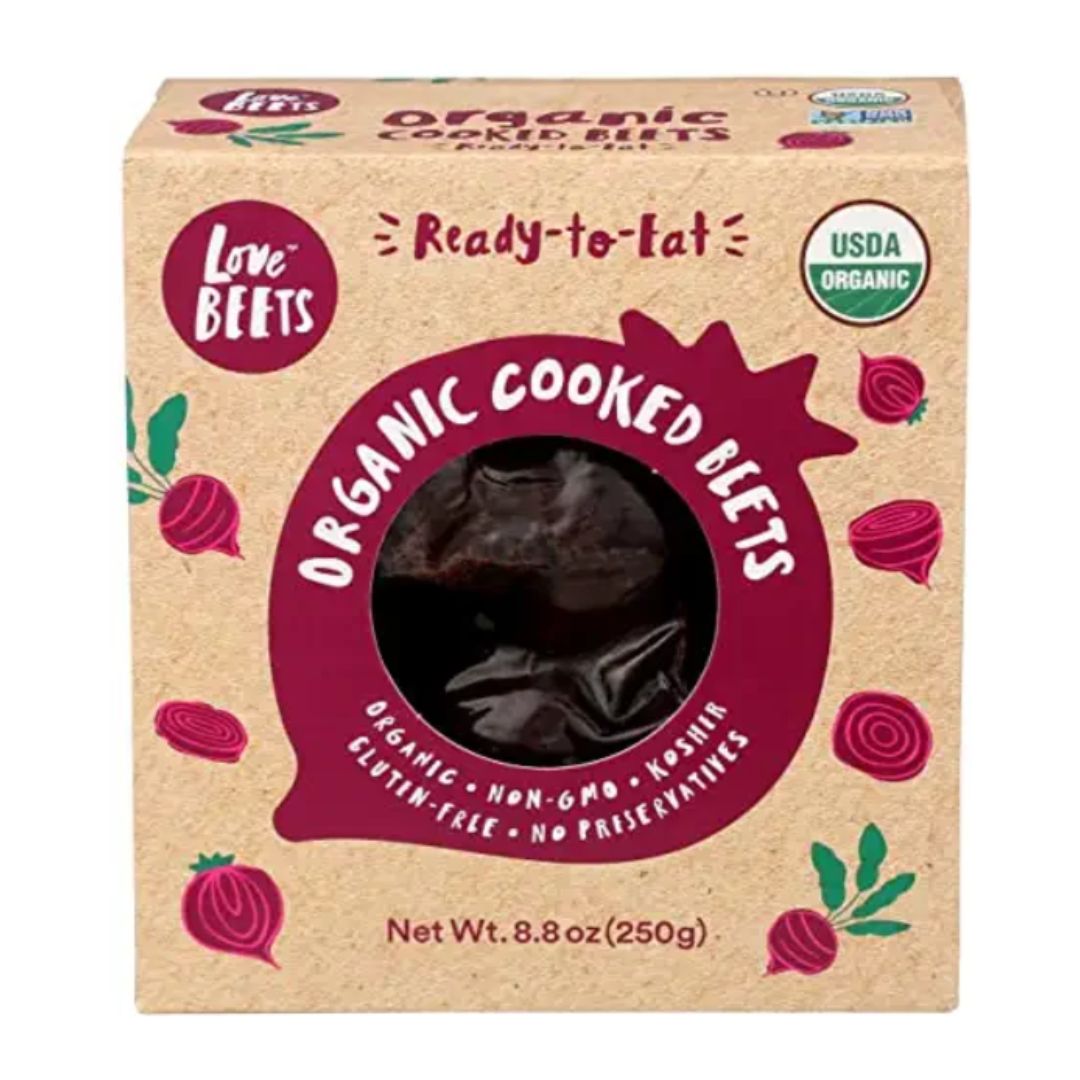 LOVE BEETS Organic Cooked Beets, 8.8 OZ / 12