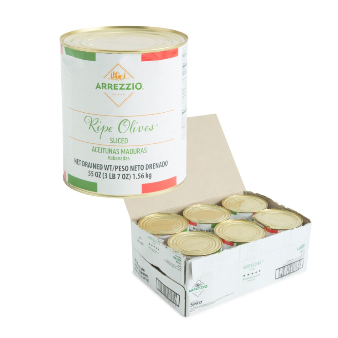 Arrezzio Classic Olive Black Ripe Sliced #10/6