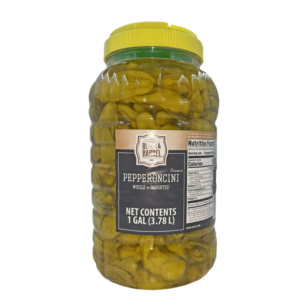 Block & Barrel Whole Imported Pepperoncini - 1 Gal (3.78L)