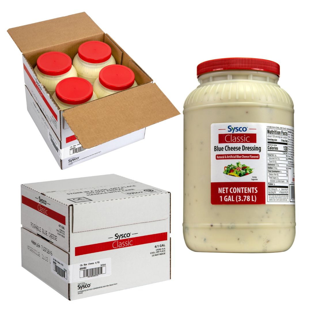 SYSCO Classic Dressing Blue Cheese Pourable 1G / 4 SYSCO Classic Dressing Blue Cheese Pourable 1G / 4