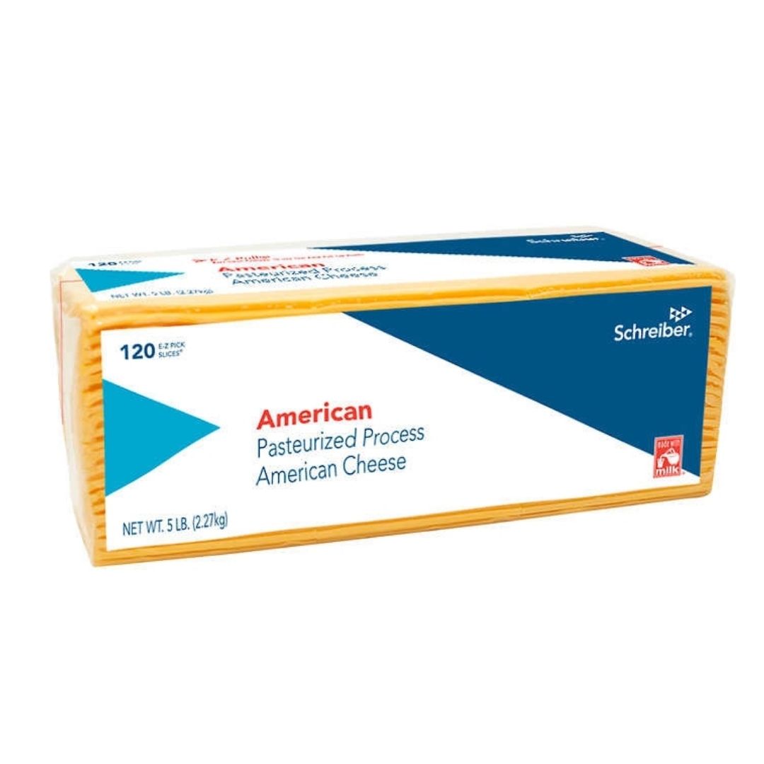 Schreiber American Cheese, 120 Slices, 5 lbs