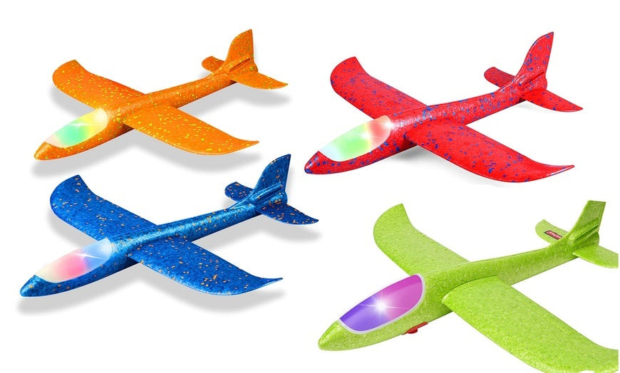 LIGHTED FOAM SUPER GLIDER AIRPLANE