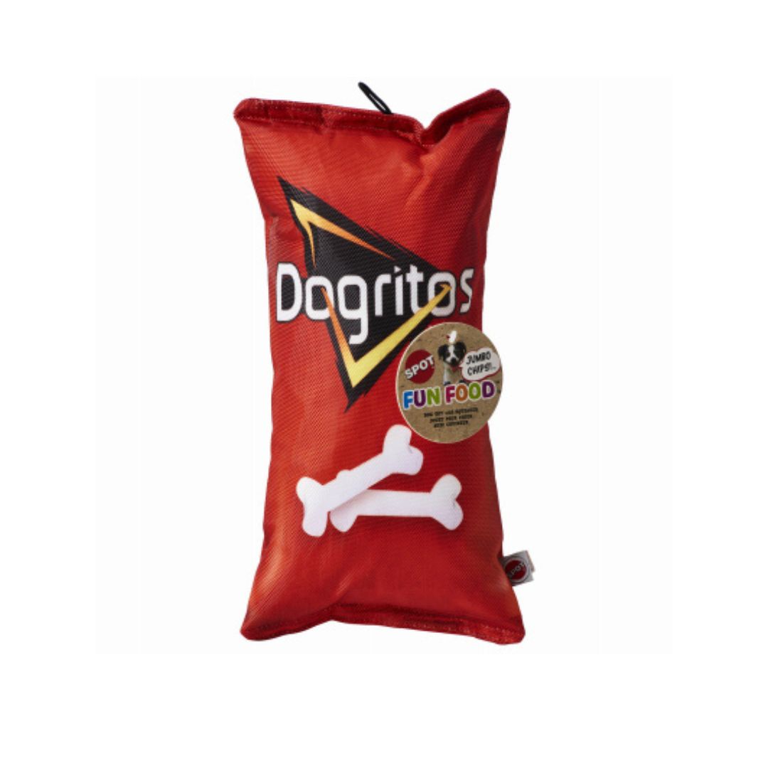 Dogritos Chips Squeaky Dog Toy, 14 In.