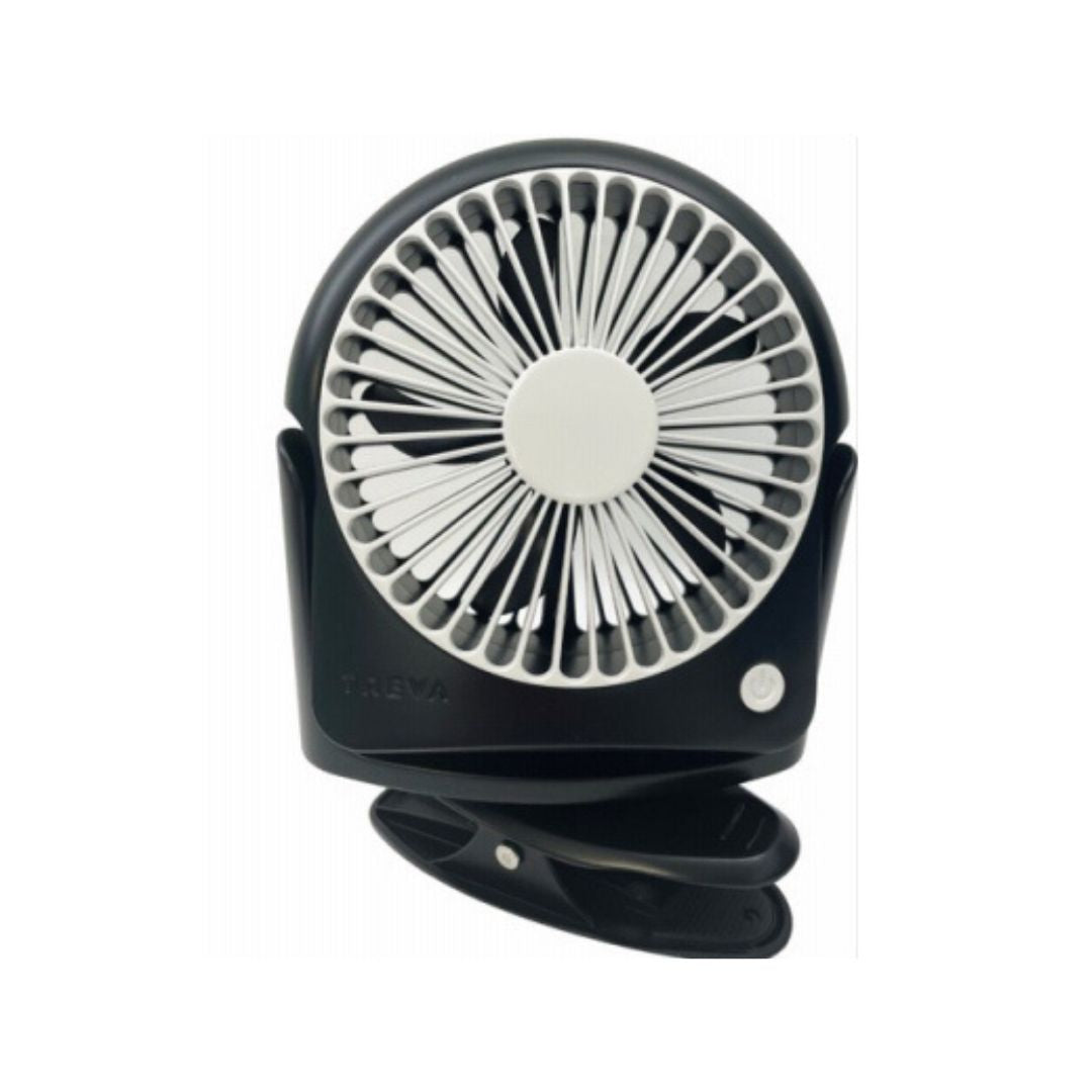 Rechargeable Desk/Clip-On Fan, 3 Speeds, 5 In.