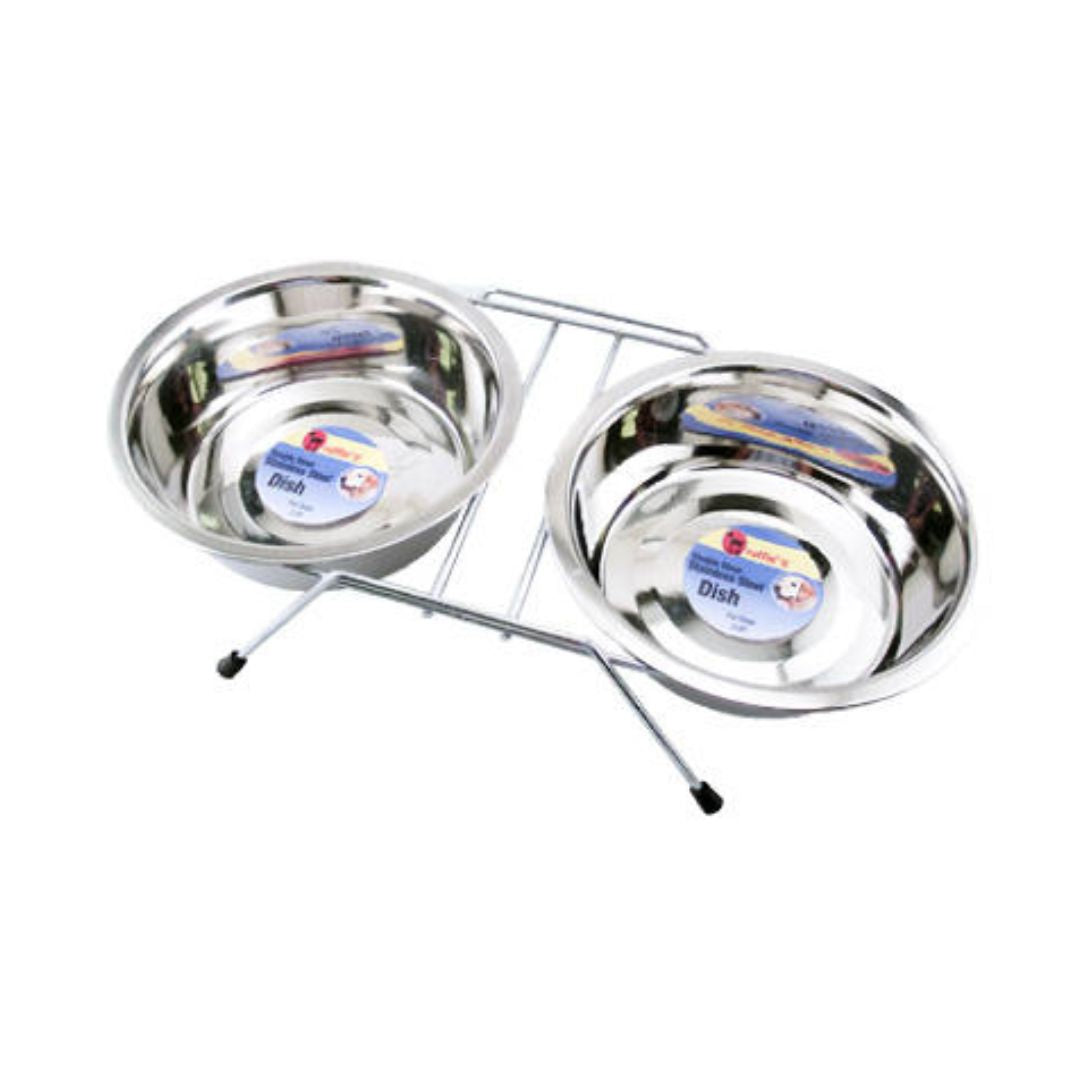 Double Diner Pet Bowl, Stainless Steel, 1.5 Qt.
