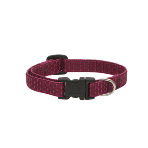 Eco Dog Collar, Adjustable, Berry, 1/2 x 10 to 16-In.