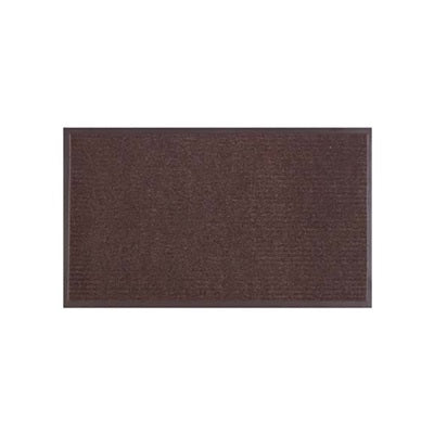 Floor Mat, Dual Rib Chocolate Brown, Indoor/Outdoor, 18 x 28 In.