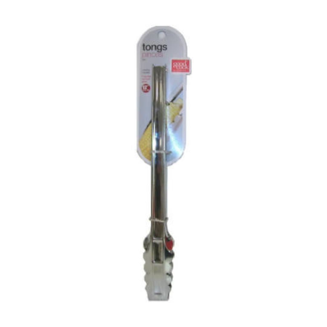 Chrome-Plated Tongs, 12 In.