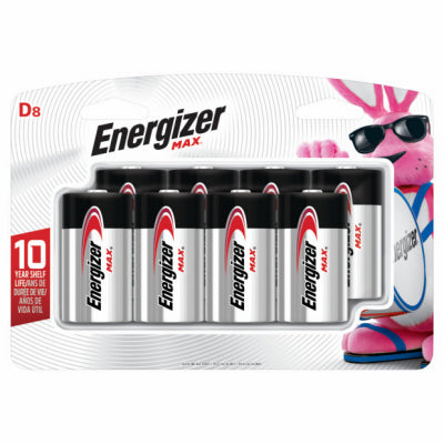 Energizer MAX D Cell Alkaline Batteries, 8 Pack