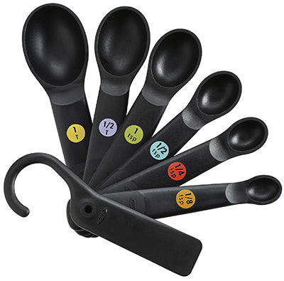 Good Grips Measuring Spoon Set, Black Plastic, 6-Pc.