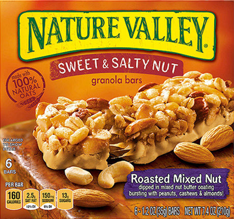 Nature Valley Sweet & Salty Roast Mixed Nuts Granola Bars 7.4oz x 12