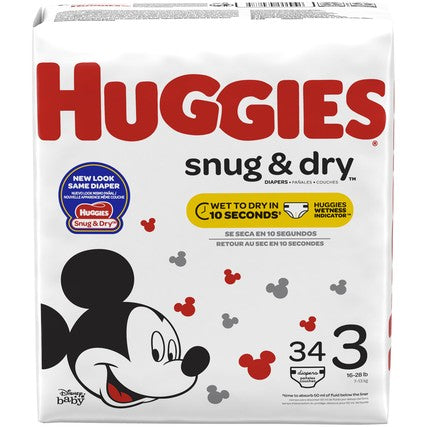 DIAPERS HUGGIES JUMB0 S3 34PCx4Pack