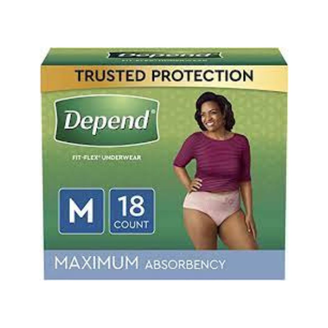 DEPEND ADJUSTABLE PANT FEMALE MEDIUM 18 x 2Pack