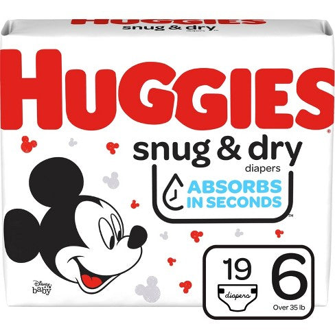 HUGGIES JUMB0 DIAPER Size 6 / 19PC x 4PK