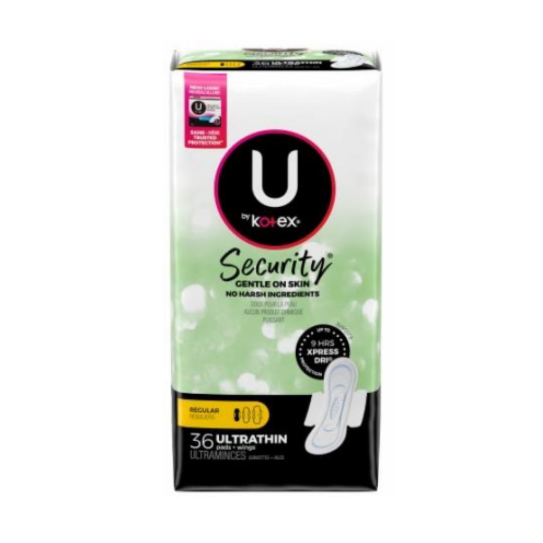 KOTEX SECURITY ULTRA THIN REGULAR With WINGS 6X36CT