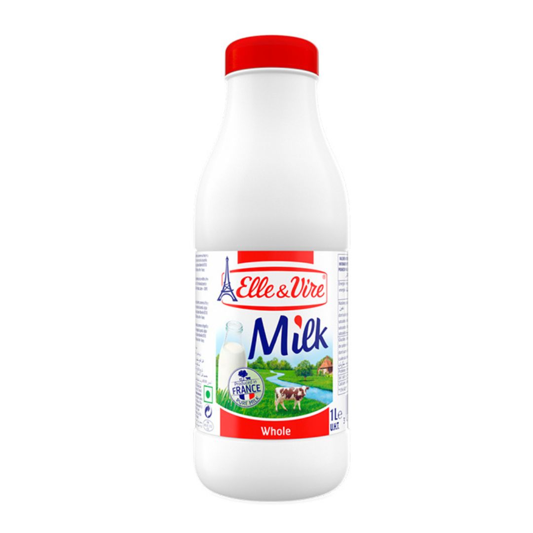ELLE & VIRE WHOLE MILK RED BOTTLE 1L / 12
