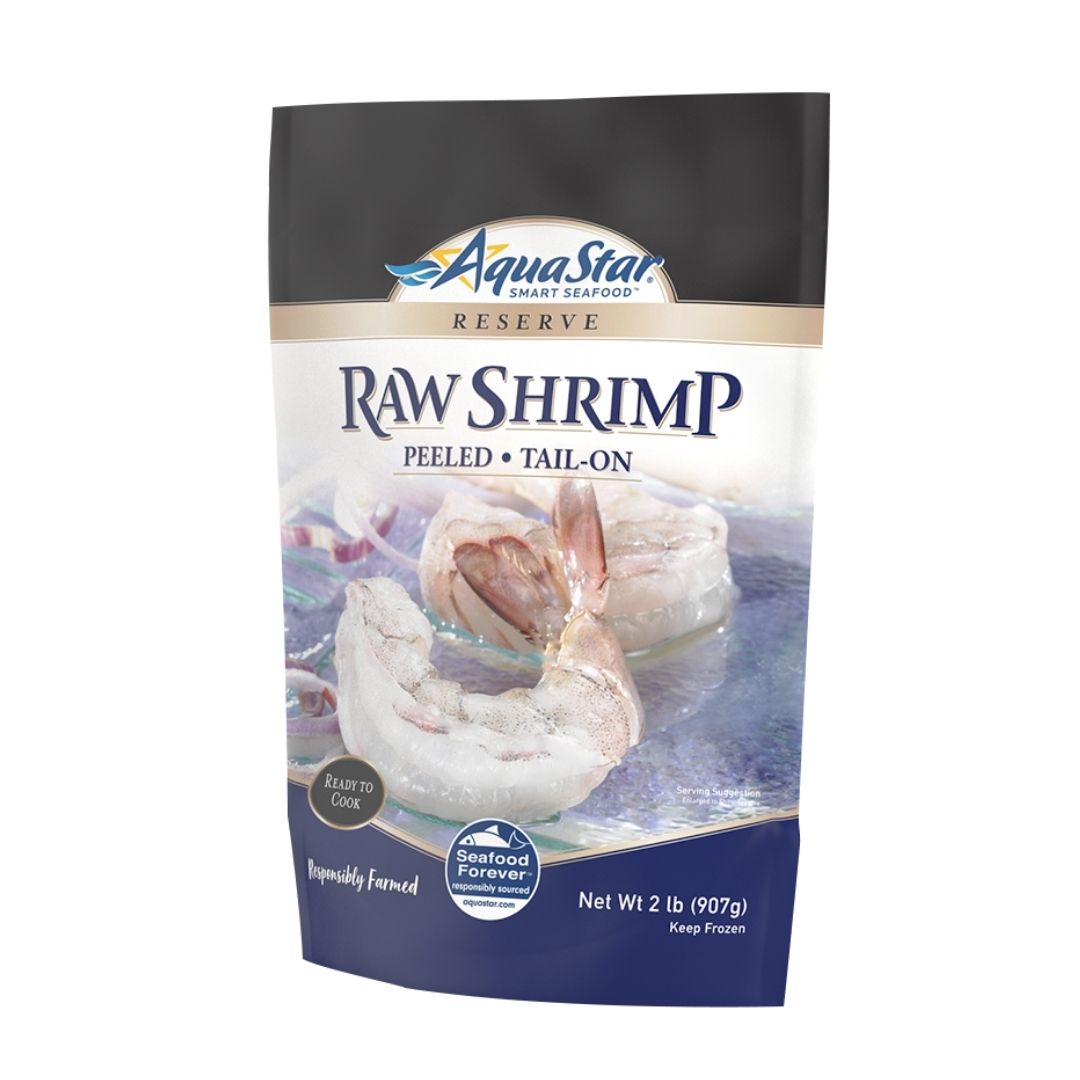 SHRIMP WHITE IQF PEELED TAIL-ON 31/40