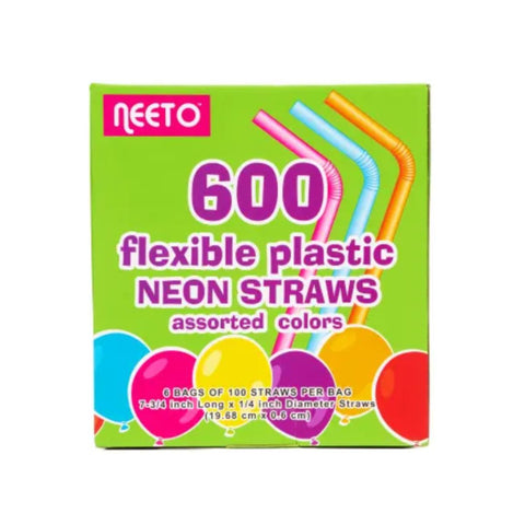 NEETO PLASTIC STRAWS 600 CT