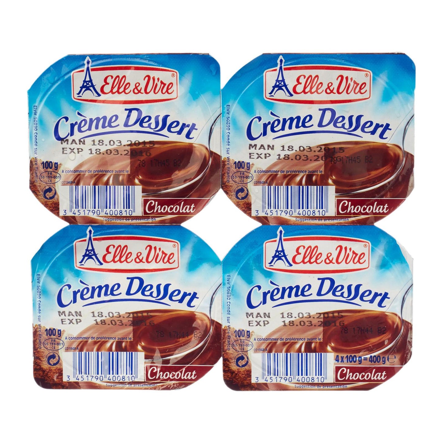 ELLE & VIRE CHOCOLATE DESSERT 100 Grams x 24 Pack