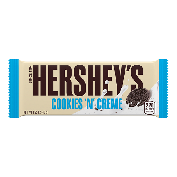 HERSHEY'S COOKIES N CREME CHOCOLATE BAR (12 x 36 Pack)