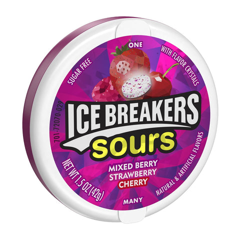 Ice Breakers Sours Mixed Berries Mints 1.5oz / 8Ct