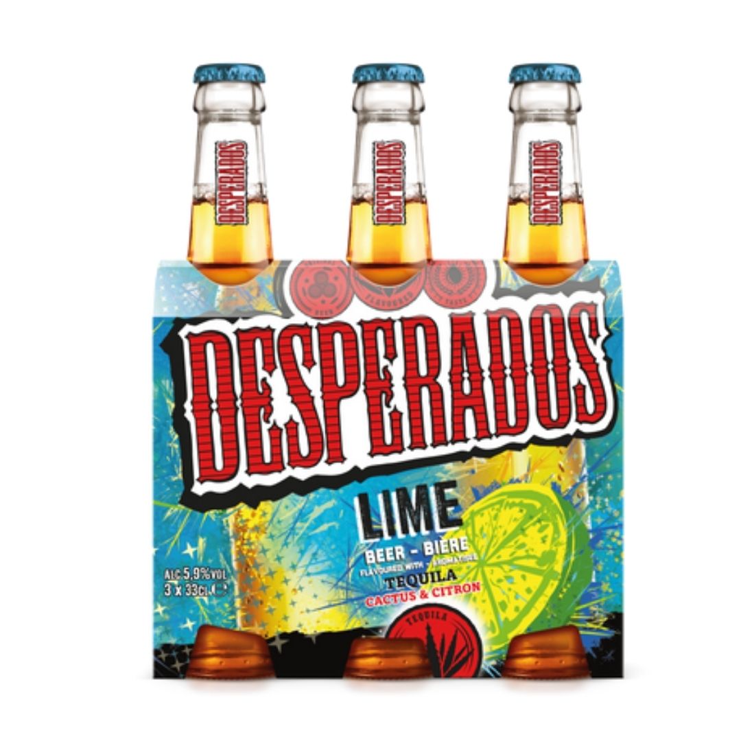 DESPERADOS LIME BOTTLE 33CL 8X3PK