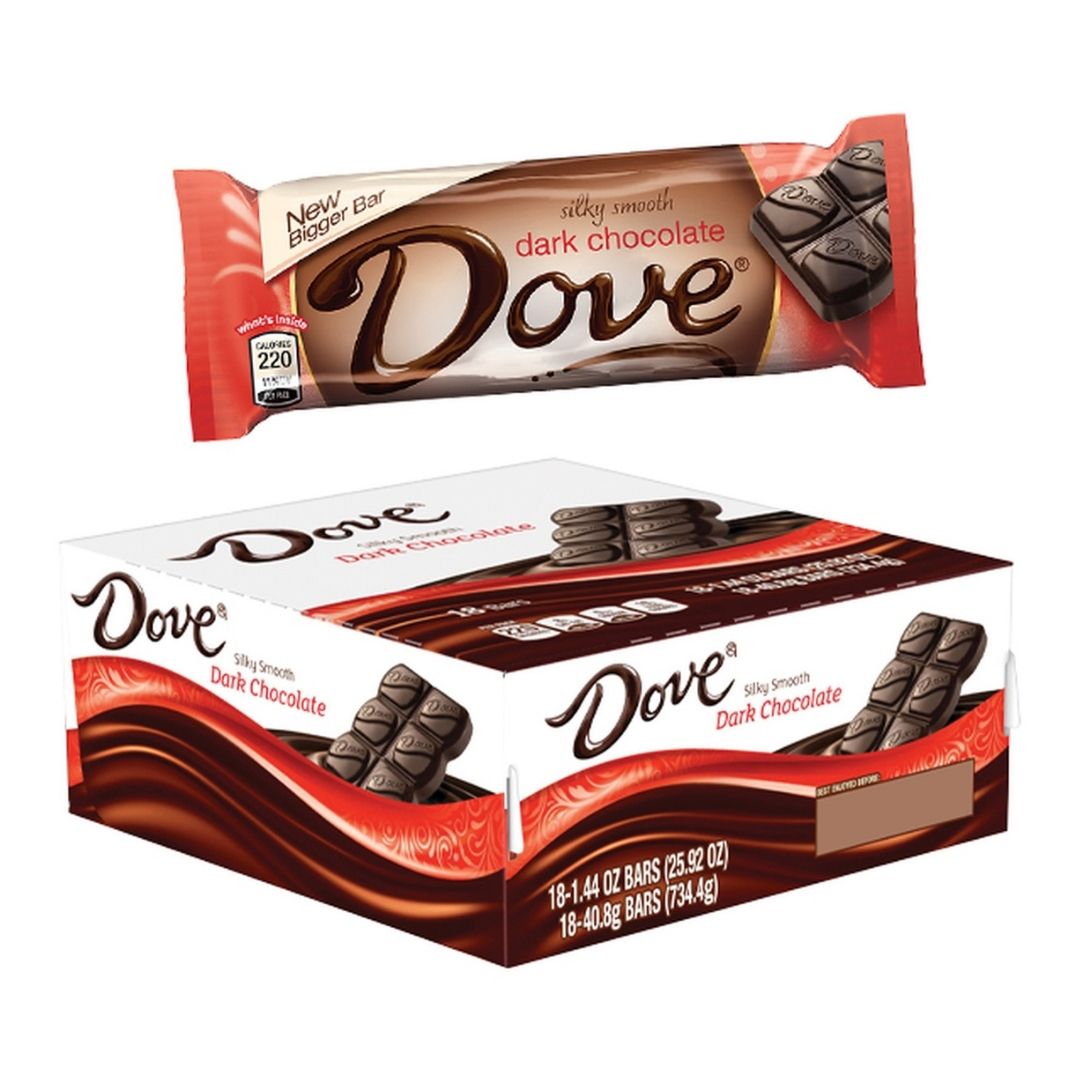 DOVE DARK CHOCOLATE BAR 18CT/OUT