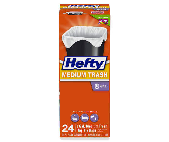 HEFTY MEDIUM FLAP 8 GALLON 24 CT