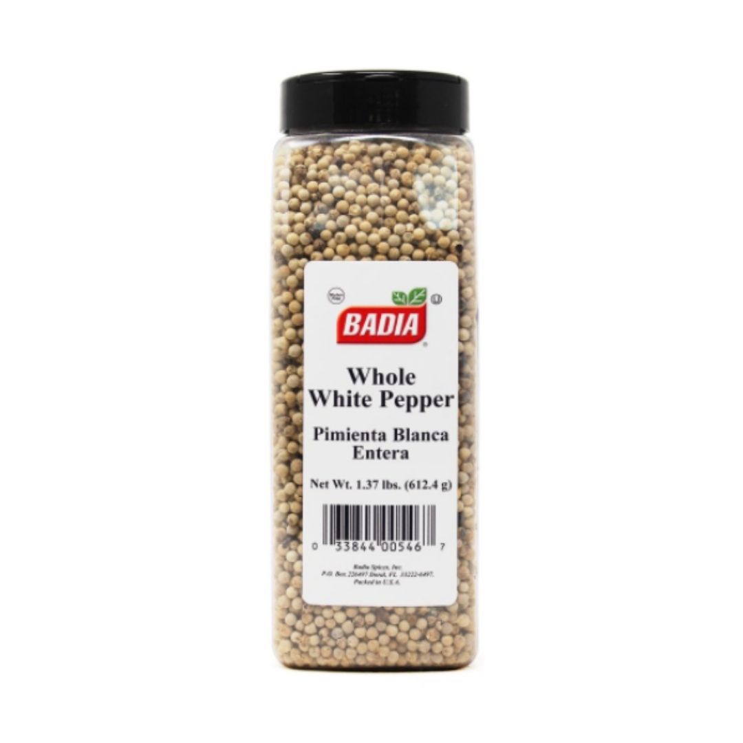 BADIA WHOLE WHITE PEPPER ( 6 x 1.37 lbs )