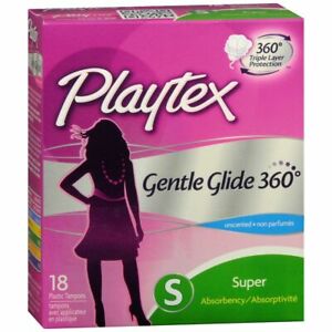 Playtex Gentle Glide Super+ Tampons 16Ct/Pack 12Pack/Case