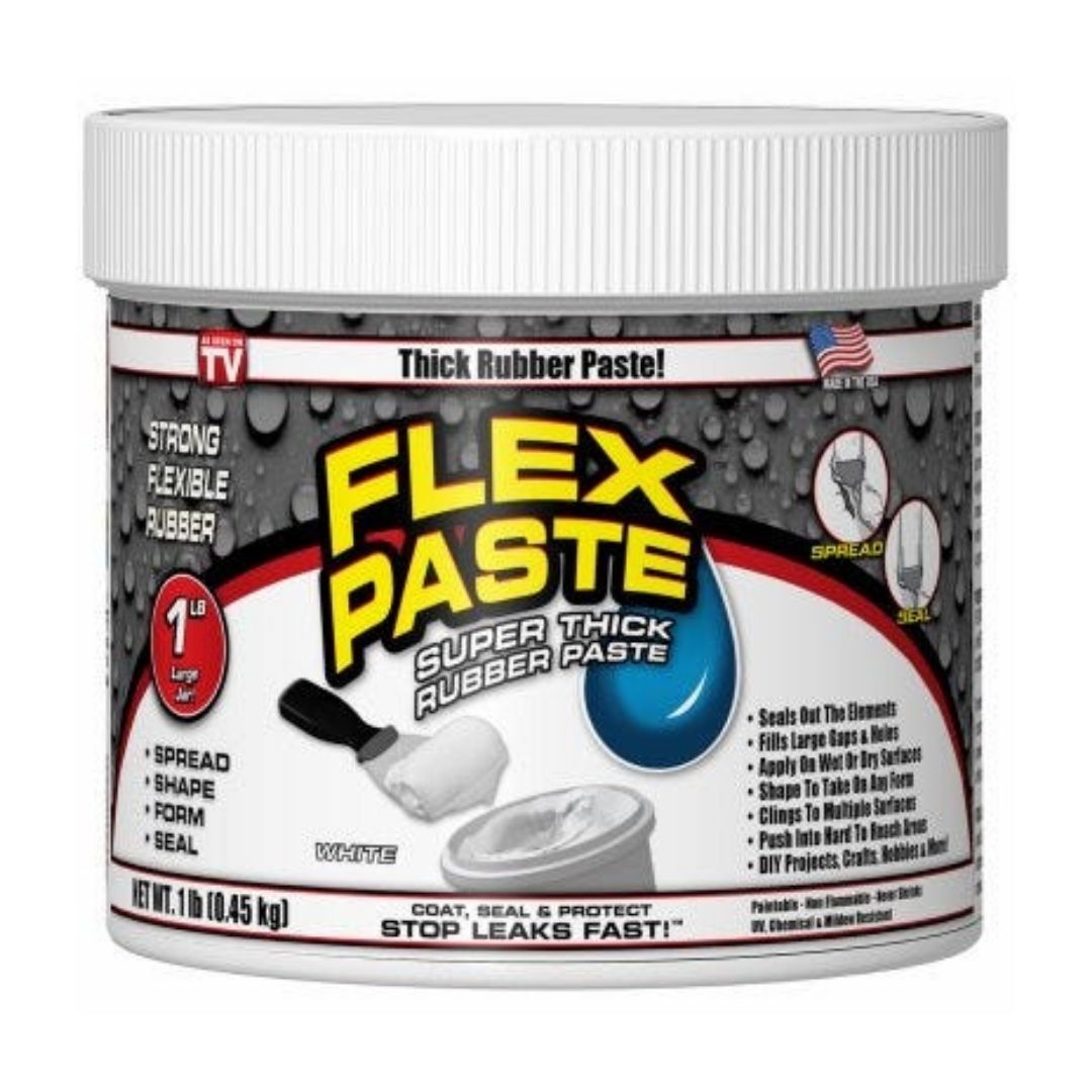 FLEX RUBBER PASTE WHITE1LB